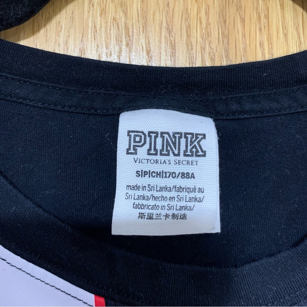 Pink Victoria's Secret Black Long Sleeve Shirt - Size Small - Picture 3 of 4